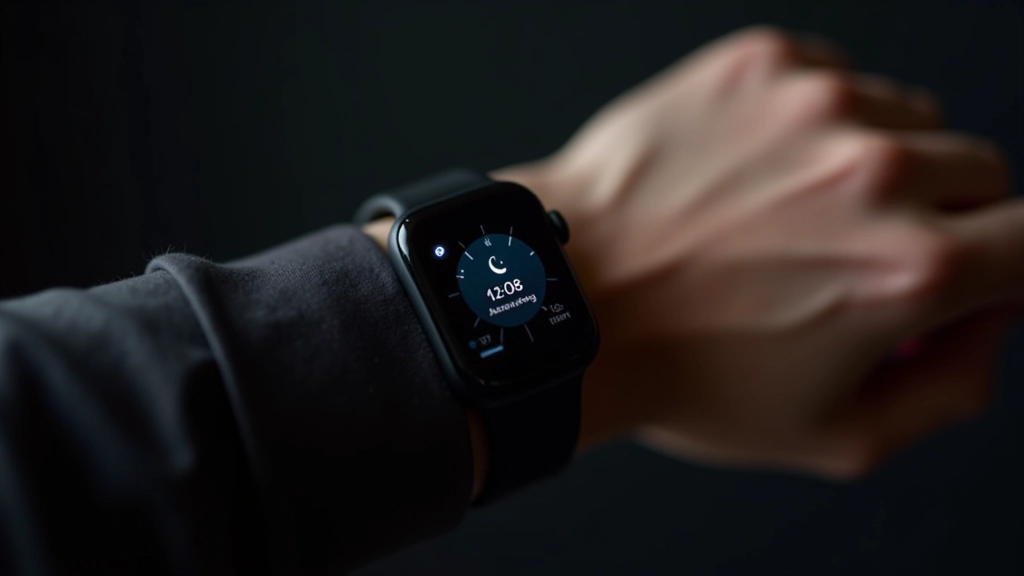 Smartwatch ekrāns ar miega datu statistiku un grafiku